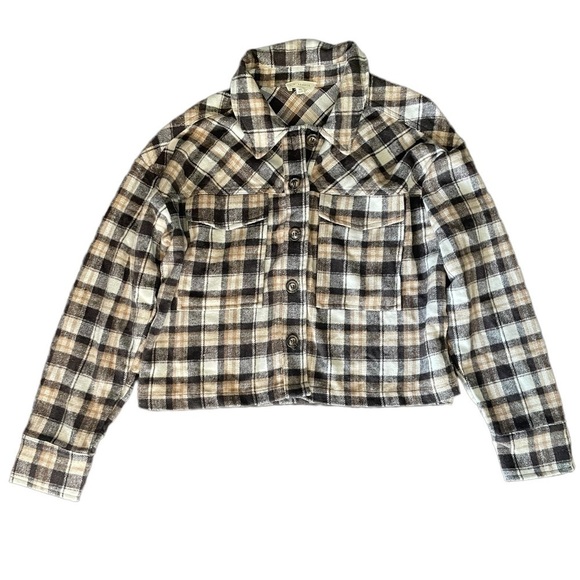 Pacsun L.A. Hearts Brown & Tan Shacket, Size M/L - Picture 1 of 9